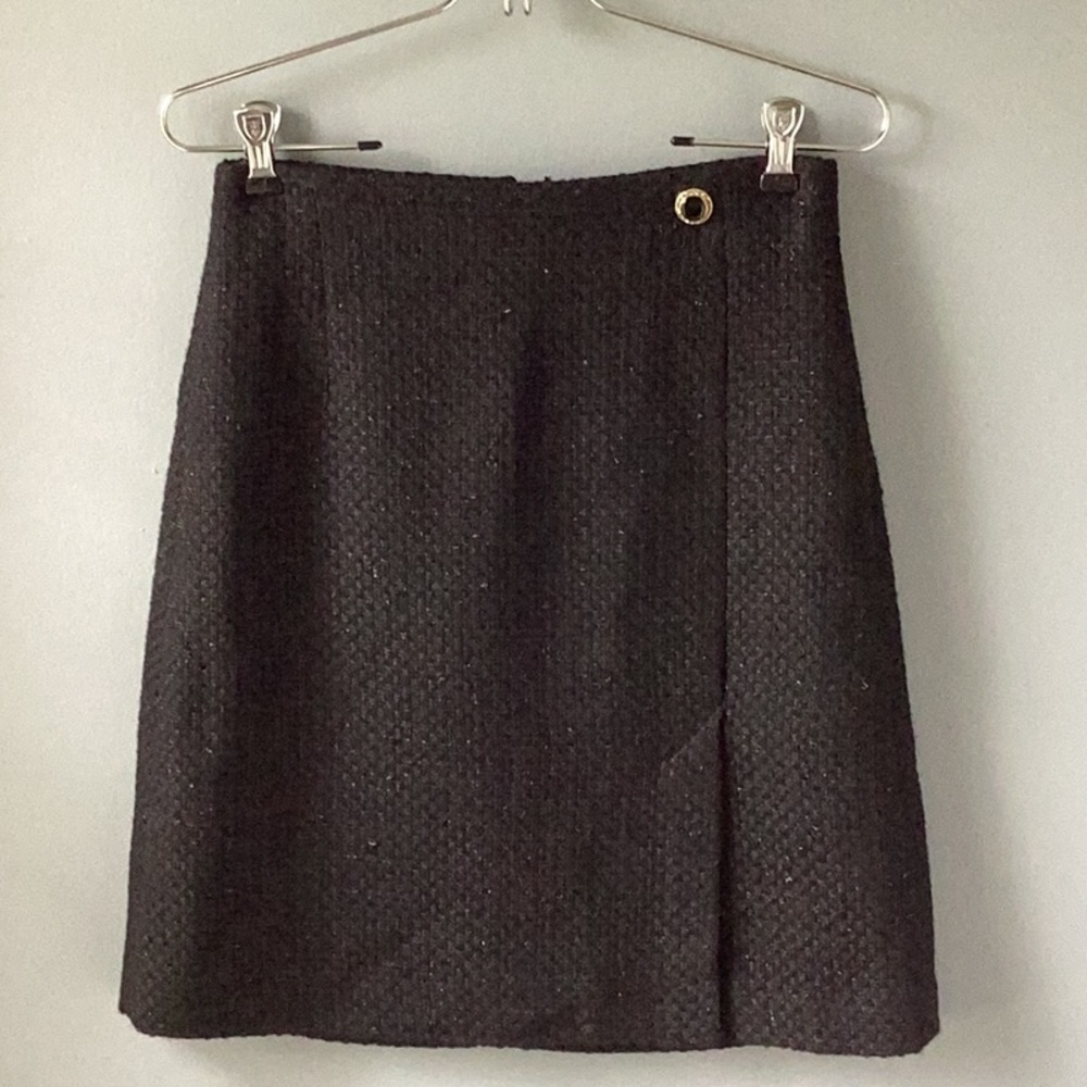 NWT MARC CAIN Black Sparkle Tweed Skirt